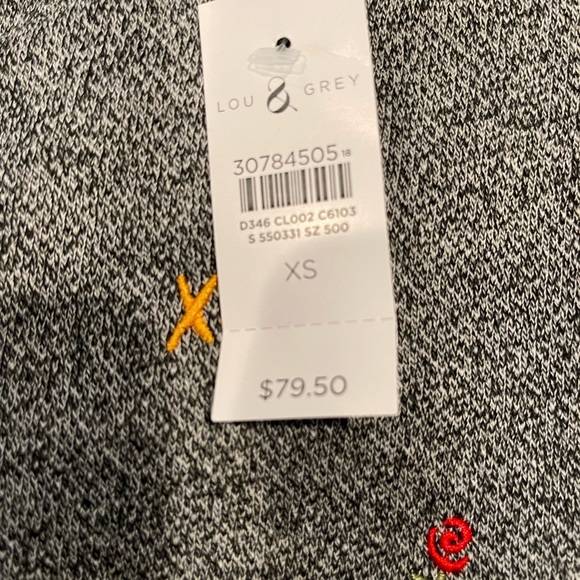 Lou & Grey Heart Emoji Fleeceback Sweatshirt Size XS New with tags - Picture 3 of 6